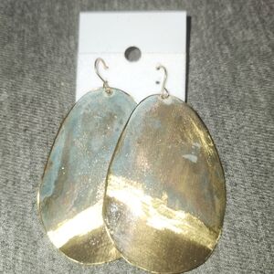 Gold-Tone Patina Teardrop Earrings - Women Jewelry